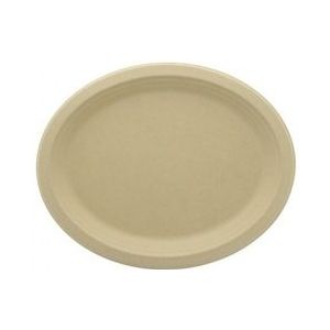 50 stuks Ovaalvormige rieten borden in kraftkleur (32x26cm) Ref 181UP030C - beige 8435742405059