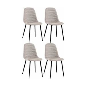 CLP Set van 4 stoelen Giverny stof grijs - 320419