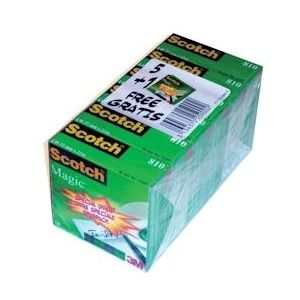 Scotch plakband Magic  Tape ft 19 mm x 33 m, pak van 6 rollen - 3134375259002