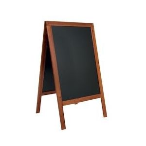 Securit® Woody Groot Grenen Stoepbord In Mahonie 70x120 cm|9,9 kg - bruin Massief hout SBSW-M-120