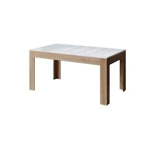 Itamoby Uitschuifbare tafel 90x160/220 cm Bibi Mix Wit essenblad Natuurlijke eiken poten - 8050598044964