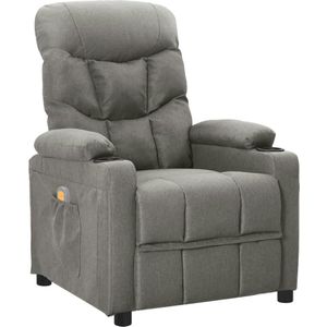 vidaXL Massagestoel stof lichtgrijs - 339092