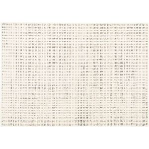 Oviala Business Rechthoekig shag tapijt met ecru vierkant patroon 160 x 230 cm - Oviala - wit Polyester 112299