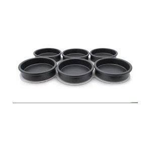 Metro Professional cocottes rond, zwart, 12 cm, set van 6 - zwart Keramiek 559082