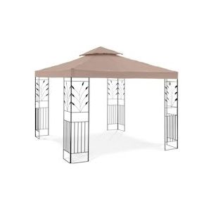 Uniprodo Tuinpaviljoen - 3 x 3 m - 180 g / m² - beige - 4062859004482