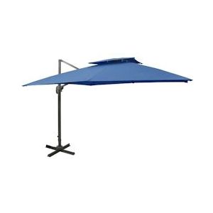 vidaXL Traffic light parasol met ventilatie 300x300 cm azuurblauw - blauw 312378