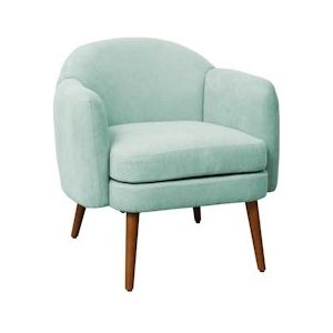 SVITA JOHAN fauteuil loungestoel gestoffeerde armleuningen modern groen-blauw - groen Multi-materiaal 98134