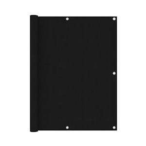 vidaXL Balkonscherm 120x600 cm oxford stof zwart - zwart 135067