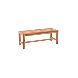 Möbilia tuinbank 120 cm | bank 2-zits teakhout | B 120 x D 42 x H 45 cm | naturel | 11020007 | Serie GARTEN - beige Massief hout 11020007