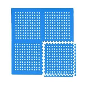 1m² Zwembadmat - 4 Grote Matten - 50x50 Zwembadonderlaag - Zwembad Ondervloer - blauw 17282