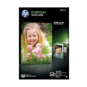 HP Everyday fotopapier ft 10 x 15 cm, 200 g, pak van 100 vel, glanzend - CR757A