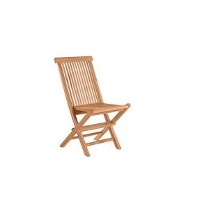 Möbilia tuinstoel set van 2 teakhout | opvouwbaar | B 47 x D 57 x H 89 cm | natuur | 11020003 | Serie GARTEN - beige Massief hout 11020003