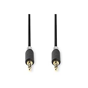 Nedis Stereo-Audiokabel - 3,5 mm Male - 3,5 mm Male - Verguld - 2.00 m - Rond - Antraciet - Doos - CABW22000AT20