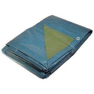 Univers Du Pro Kunststof zeildoek 4 x 5 m Blauw en Groen Polyethyleen 150g/m² - blauw Kunststof 3760120107467