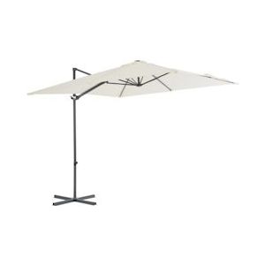 vidaXL Zweefparasol met stalen paal 250x250 cm zandkleurig - beige 44624