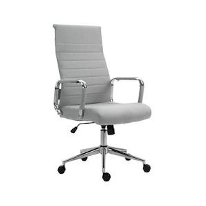 SVITA Elegance Comfort bureaustoel stof lichtgrijs bureaustoel draaistoel - grijs 90518