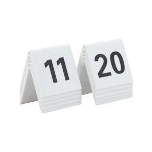 Securit® Acryl Tafelnummer Sets 11-20 In Wit |0,1 kg - wit Kunststof TN-11-20-WT