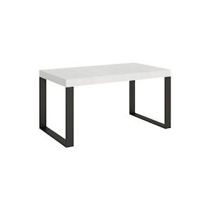Itamoby Uitschuifbare tafel 90x160/264 cm Tecno Premium White Ash Antraciet structuur - VE264TATECPRE-BF-AN