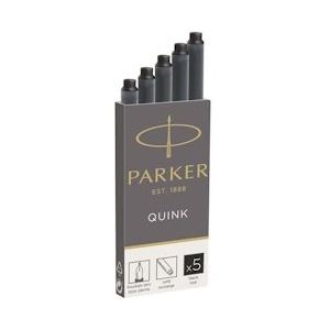Parker Quink inktpatronen zwart, doos met 5 stuks - zwart 380236