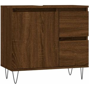 VidaXL-Badkamerkast-65x33x60-cm-bewerkt-hout-bruin-eikenkleur