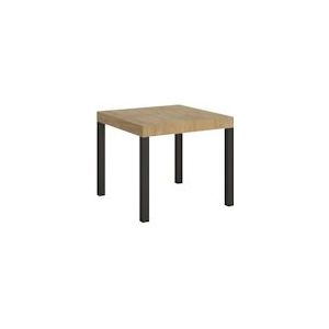 Itamoby Uitschuifbare tafel 90x90/246 cm Everyday Antraciet Natuurlijk Eiken Structuur - 8050598017616