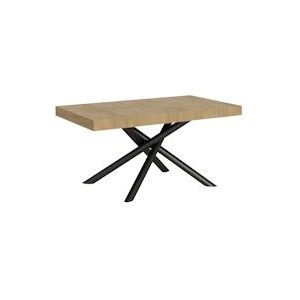 Itamoby Uitschuifbare tafel 90x160/420 cm Famas Antraciet Natuurlijk Eiken Structuur - VE160TAFAM420-QN-AN