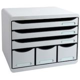 Exacompta 306740D 1x STORE-BOX ladenbox met 6 laden, Office, grijs - grijs Synthetisch materiaal 306740D