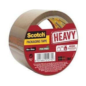 Scotch verpakkingsplakband Heavy, ft 50 mm x 50 m, bruin, per stuk - 8021684012730