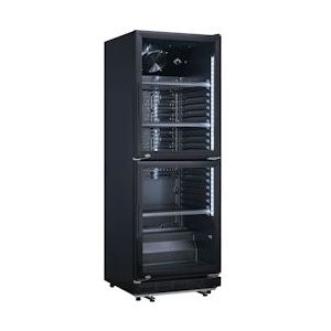 METRO Professional Dubbeldeurs koelkast voor dranken GSC2360BDD, 347L, convectiekoeling, zwart - zwart Multi-materiaal 3703