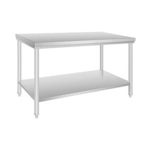 METRO Professional Werktafel GWTS4147, roestvrij staal, 140 x 70 x 85 cm - Roestvrij staal 4337255710382