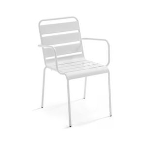 Oviala Business Witte metalen fauteuil - wit Staal 105757