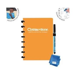 Correctbook A5 Original: uitwisbaar / herbruikbaar notitieboek, blanco, Peachy Orange (oranje) - oranje 8720165125791