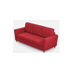 Yasel 3-zitsbank (drie zitplaatsen van 60cm) buitenafmetingen L.212cm kleur rood - VEDIVYASEL180-D10