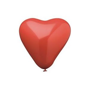 PAPSTAR, Ballonnen Ø 19 cm rood "Heart" medium - rood Latex 4002911287156