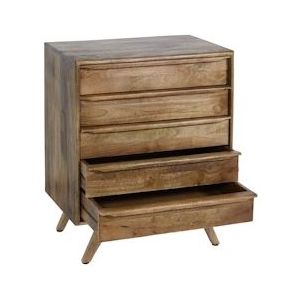 Mendler Highboard HWC-L96, ladekast buffetkast laden massief hout mango 81x65x43cm - bruin Massief hout 103195