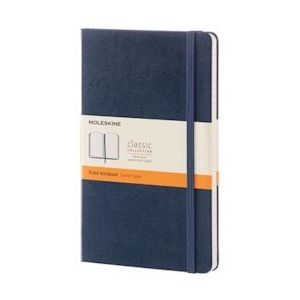 Moleskine notitieboek, ft 13 x 21 cm, gelijnd, harde cover, 240 blad, saffier - blauw Papier 8051272893601