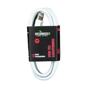 Greenmouse Lightning kabel, USB-A naar 8-pin, 1 m, wit - 8719689554057