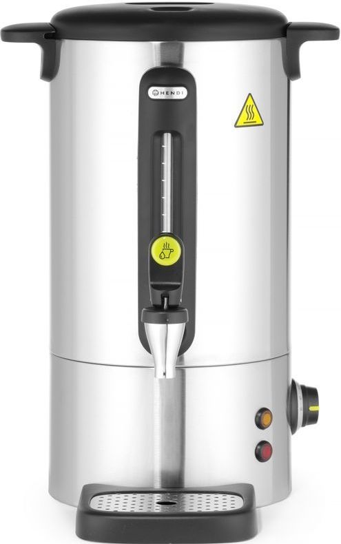 HENDI - Warme Dranken Ketel - Roestvast Staal - 9L - Non-drip Kraan - 30°C tot 100°C