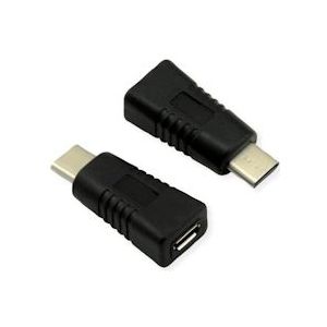 VALUE USB 2.0 Adapter, Type C - Micro B, M/F, OTG - zwart 12.99.3190