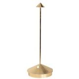 Zafferano Pina Pro Gold Leaf tafellamp, oplaadbaar en dimbaar - LD0650BFO