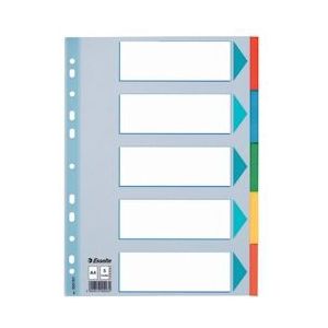 Esselte tabbladen, voor ft A4, uit karton, 5 tabs, geassorteerde kleuren - 5902812001976