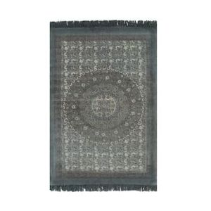 vidaXL Kelim vloerkleed met patroon 120x180 cm katoen grijs - 246569
