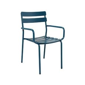Oviala Business Donkerblauwe aluminium terrasstoel - blauw 110992