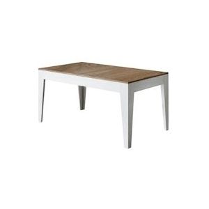 Itamoby Uitschuifbare tafel 90x160/220 cm Cico Mix Naturel Eiken blad Witte Essenhouten poten - 8050598045060