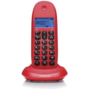 MOTOROLA C1001LB+ RED Draadloze vaste telefoon - 107C1001CEREZA
