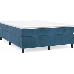 vidaXL-Boxspringframe-fluweel-donkerblauw-140x200-cm