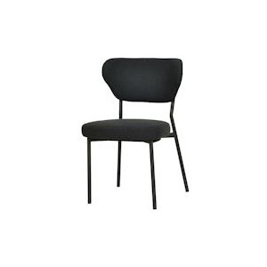 Duko Stapelbare stoel gestoffeerd - Zwart - zwart 8719979479886
