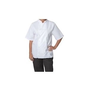 Boston keukenjas maat S unisex korte mouwen wit wit koks kleding - S wit 5050984385025