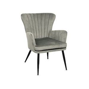 SVITA SANSA fauteuil woonkamer snoerbekleding leesstoel modern gestoffeerde stoel met armleuning loungestoel grijs - grijs 92132