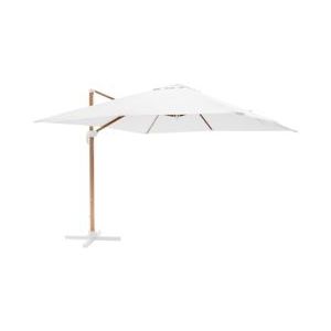 Oviala Business Vierkante parasol 3x3m met ecru houteffect - beige 105422